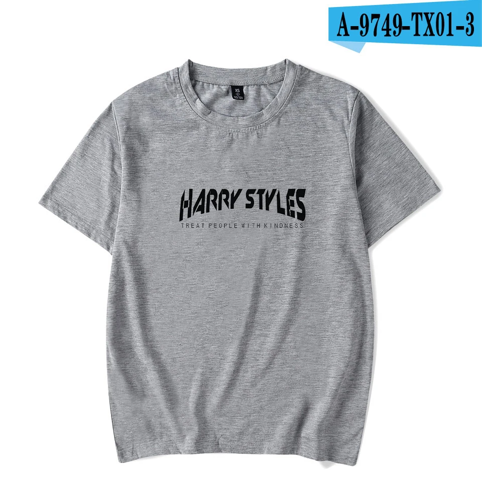 gray Harry Styles, летние футболки для женщин/мужчин с коротким рукавом, модные футболки с принтом, модные повседневные футболки - Цвет: gray