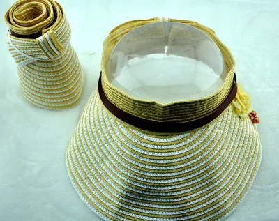 Women Beach sun visor cap straw hat woman summer free shipping | Тематическая одежда и униформа