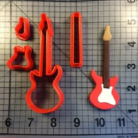 electric guitar design cookie cutter set fondant cupcake top cutter made 3d printed cake decorating tools cookie molds