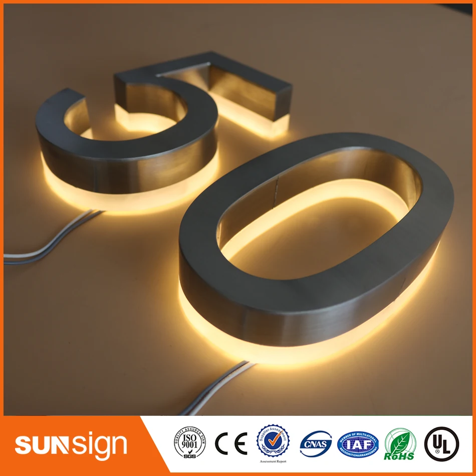 H 25cm Customized 3D led letters advertising sign for shop