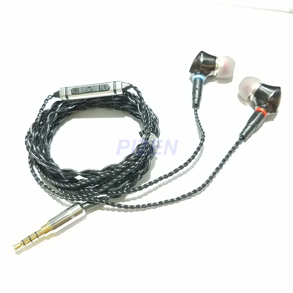 SENFER 4в1 HIFI наушники Гибридный привод DIY наушники Ноулз сбалансированная арматура с MMCX кабелем se215 se535 se846 IE80 - Цвет: BLACK MIC 3