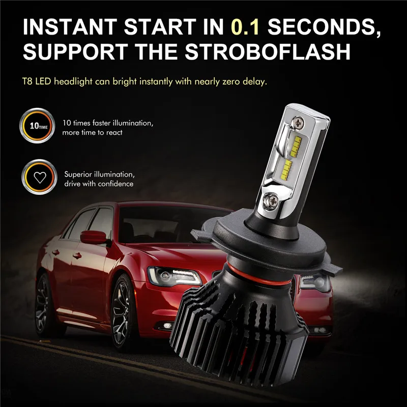 LM 2 шт. Авто H4 светодиодный H7 H11 H8 9006 HB4 H1 H3 HB3 H16 5202 автомобильные лампы для передних