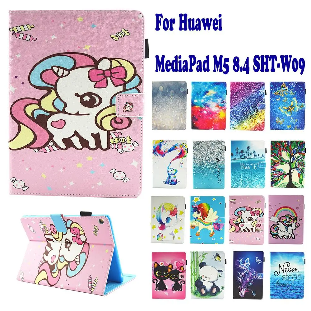 Модный чехол с откидной крышкой и подставкой из искусственной кожи для Huawei MediaPad M5