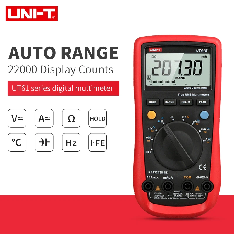 UNI T UT61A UT61B UT61C UT61D UT61E Цифровой мультиметр true rms AC DC Meter Программное обеспечение CD &