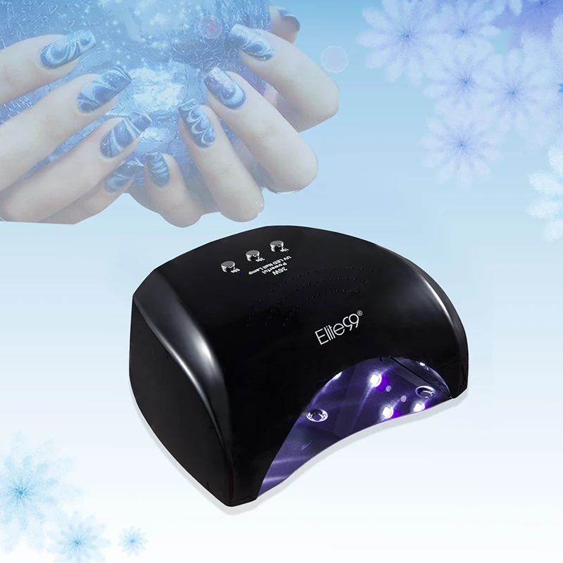 

Elite99 36W LED Lamp Nail Art Dryer For Curing Nail Gel Varnish Nail Art Manicure Tool US UK EU AU Plug Nail Polish Dryer Black