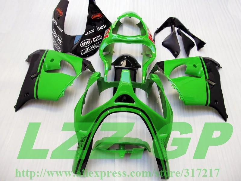 

Green black fairing kit FOR KAWASAKI NINJA ZX9R 00-03 ZX 9R 00 01 02 03 ZX-9R 9 R 2000 2001 2002 2003 fairings #GGV77 LZZGP