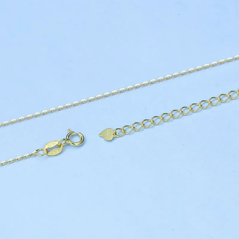 

Lo Paulina Minimalist Woman Necklace Authentic 925 Silver O Shape Link Chain Necklace Rose Gold Color Link Chain Jewelry LPC005
