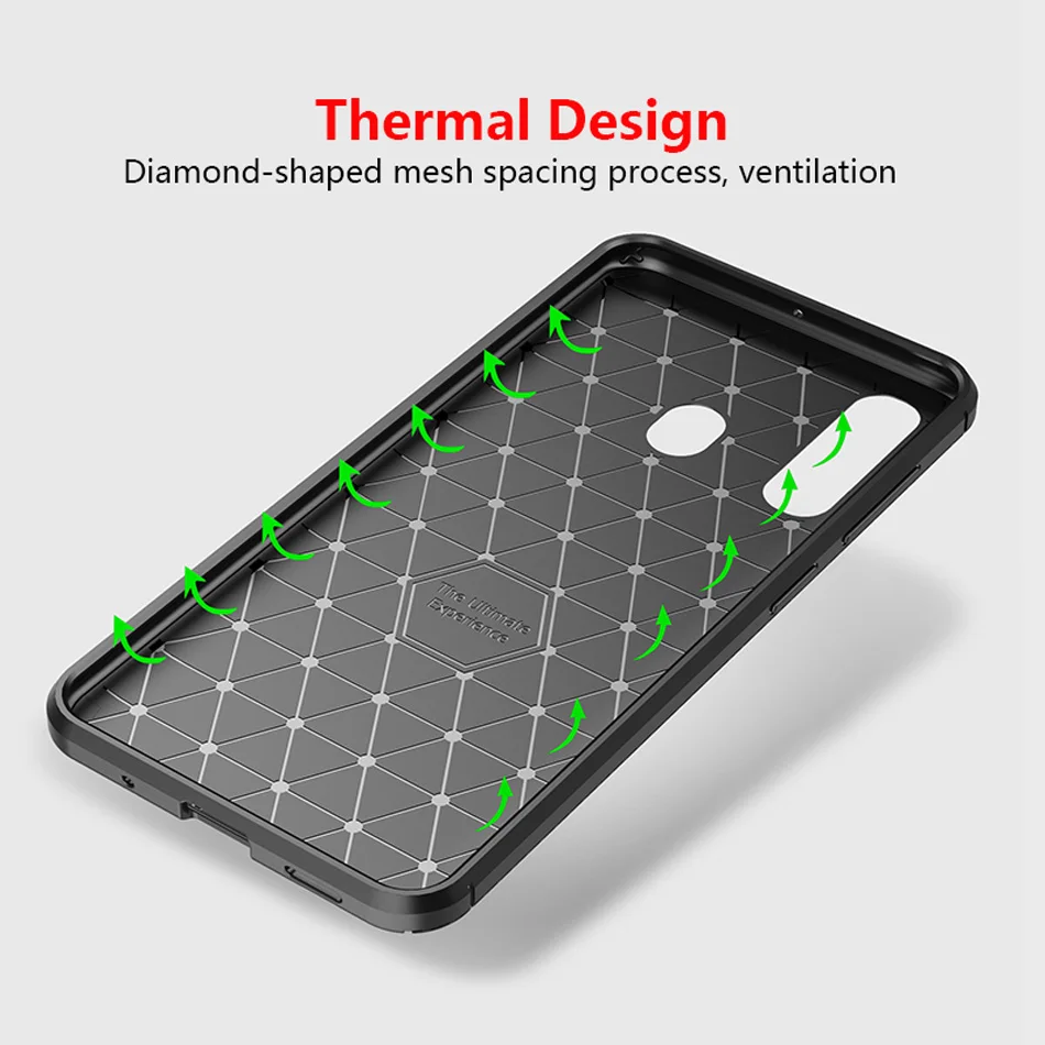 

A60 Soft Shockproof Carbon Case for Samsung Galaxy A60 Case Silicone TPU cover for Galaxy A60 phone Case Soft Back Cover