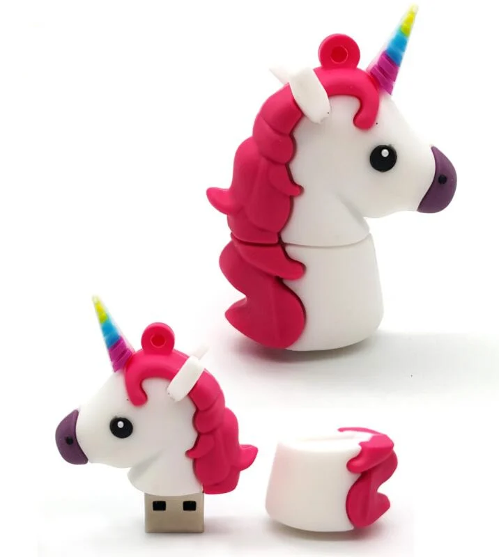 Usb флеш-накопитель с рисунком единорога, флеш-накопитель 128 ГБ, флеш-карта памяти 64 ГБ, флеш-накопитель 32 ГБ, Usb флешка 4 ГБ 8 ГБ 16 ГБ, Usb флеш-карта в подарок