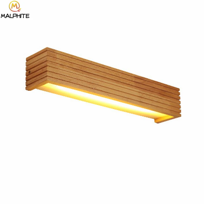 Современные деревянные светодиодные Настенные светильники ванная комната