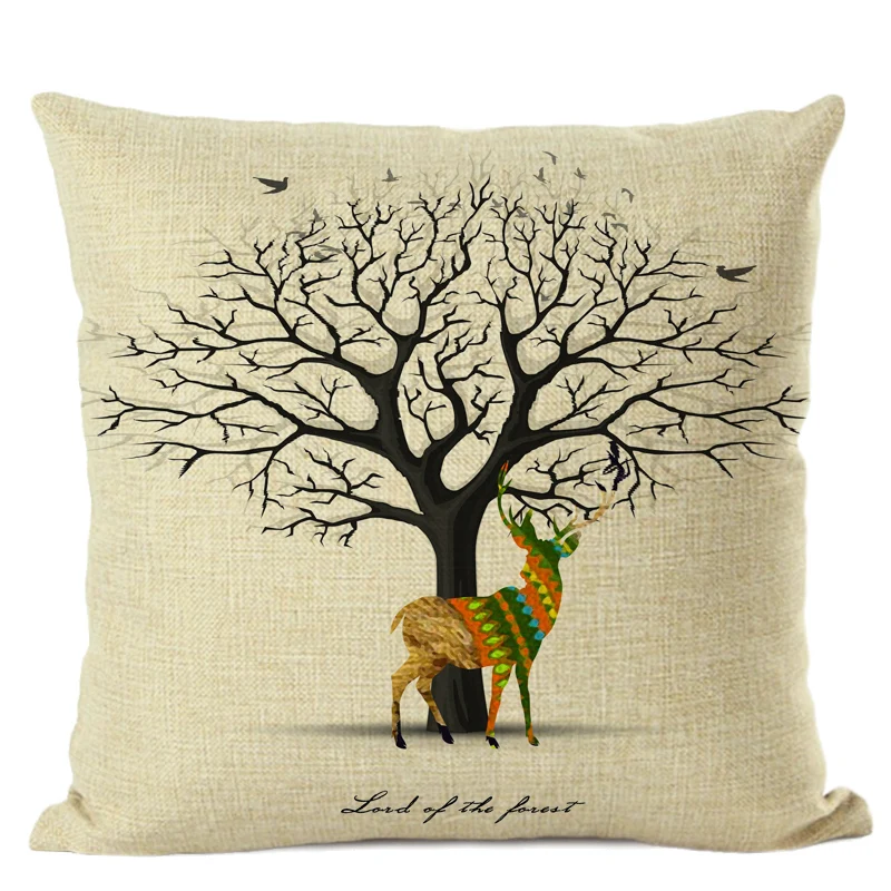 Олень Стиль чехол для подушки дома декоративная подушка Nordic улицы Автомобильная