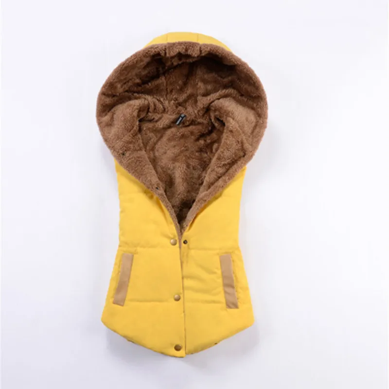 Yellow 3XL хлопковый жилет женский модный карамельный цвет Colete весенний жилет однотонный Повседневный стиль Colete Feminino женский жилет - Цвет: Yellow