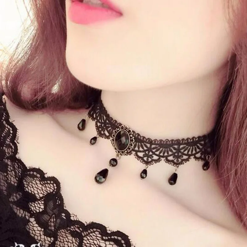 Женское бархатное колье чокер с черным цветком стразы чокер|velvet choker|rhinestone choker