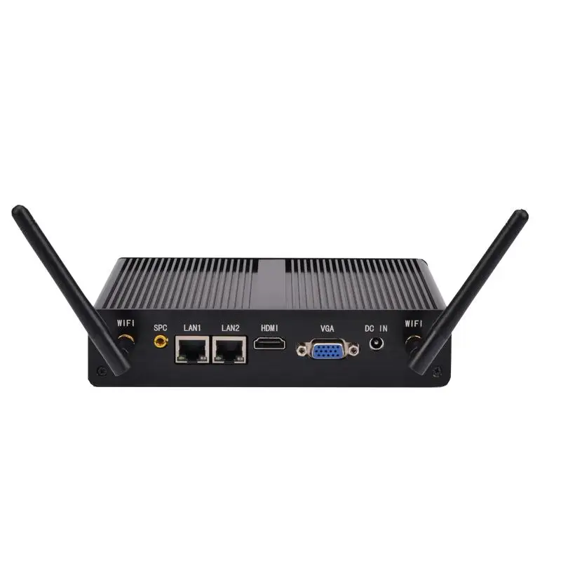[Pentium J1800)] металлический чехол windows Mini tv box dual Lan Dual com RS232 компьютер мини ПК 4K HD-MI VGA выход медиа-бокс