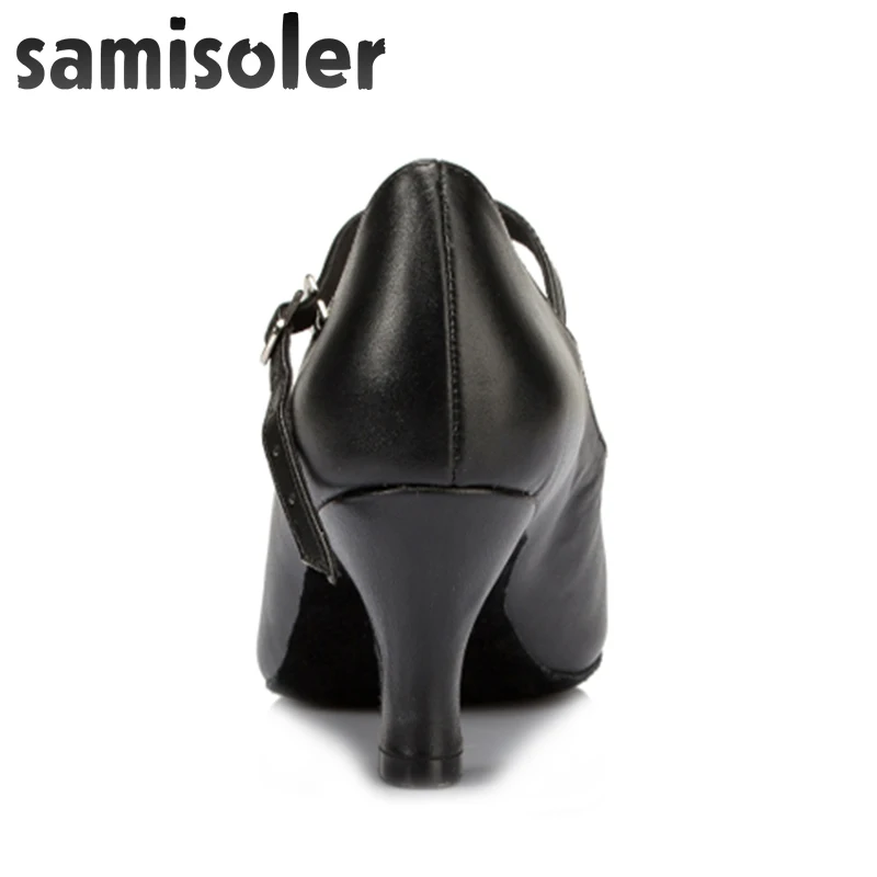 Samisoler 2018 New Latin Dance Shoes Salsa Woman Satin  Soft Bottom Fashion Dance Sandals Rhinestone Ballroom Shoes