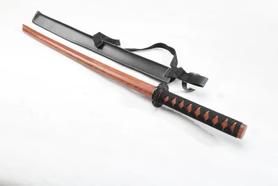 60cm with PU bag Деревянные самурайские мечи с изображением меча "Катана" мечи боккен - Цвет: 60cm with PU bag