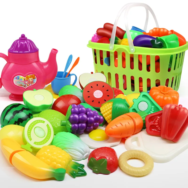 

Infant Shining Children Kitchen Toys Children Fruit Vegetable Toys Simulated 26PCS Pretend Play Gift for Kid