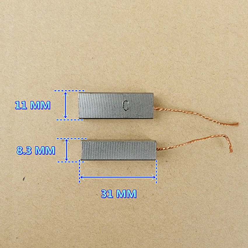 

1 pair carbon brushes Vacuum cleaner carbon brush 8.3*11*28 MM motor parts carbon brush tools accessories