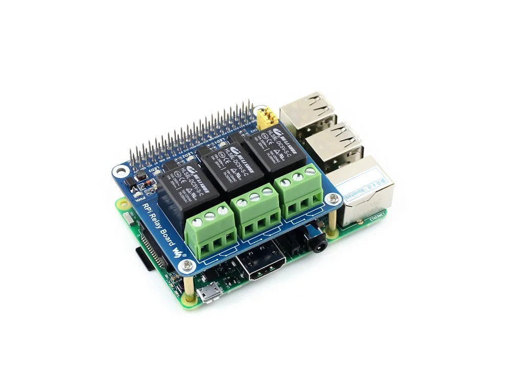Реле/плата расширения Waveshare RPi поддерживает Raspberry Pi A +/B +/2B/3B/3B + нагрузка до 5 А 250 В