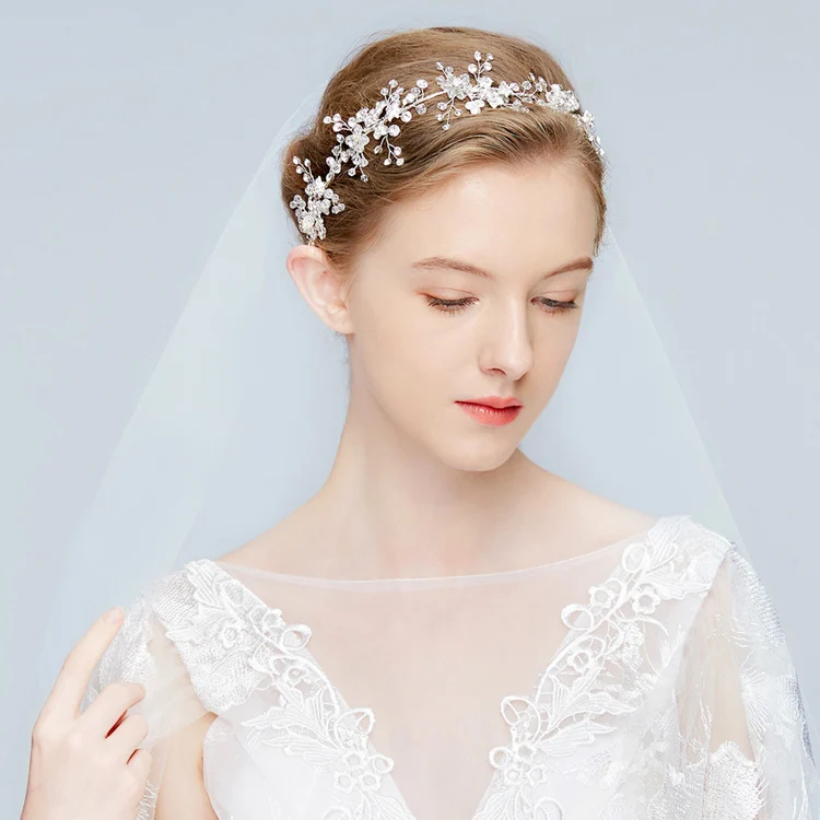 Нежный Кристалл горный хрусталь волос лоза для вуали 2018 коллекция свадебные