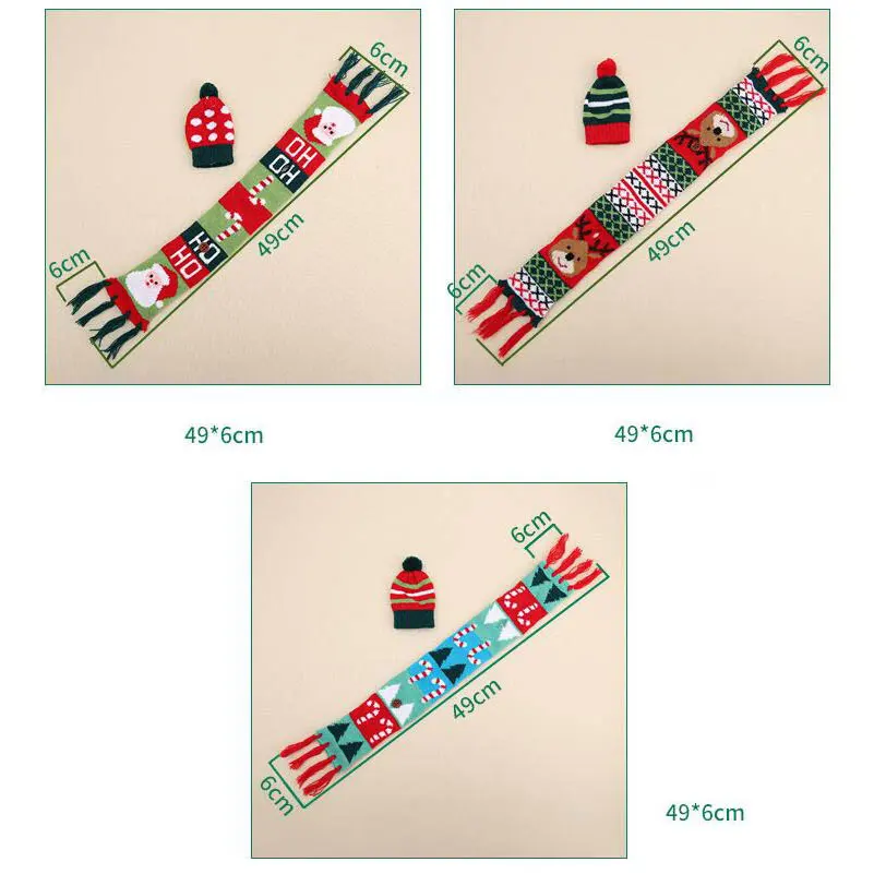 Новинка рождественское красное украшение для винной бутылки Дерево Санта-оленя