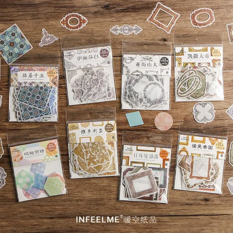 40 шт./компл. винтажный Европейский коллаж календарь мини бумажный стикер