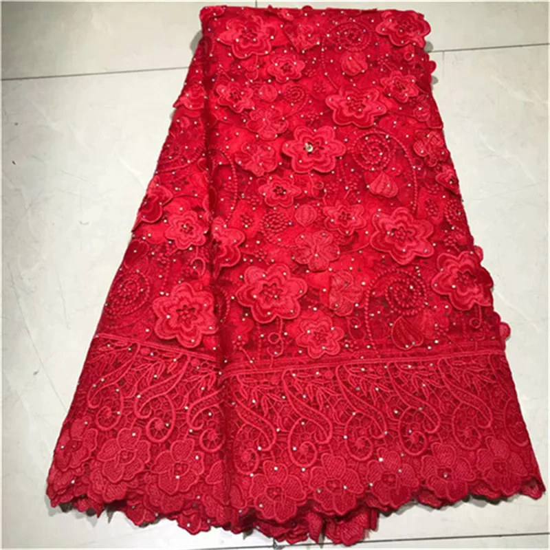 

2019 Latest African Lace Fabric High quality Embroidered French Mesh Lace With Stones Nigerian Swiss Voile Lace Fabric for Dress