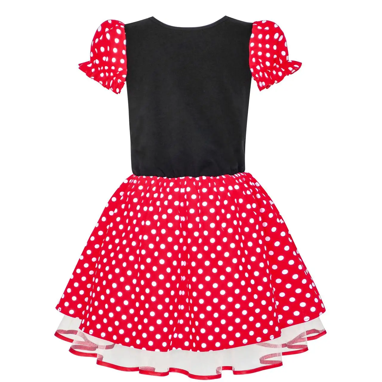 Sunny Fashion платья для девочек платье Солнечный Мода Мультфильм красный Белый Точка