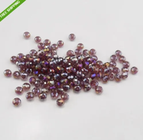 Бусины разделители стеклянные фиолетовые 4 мм 1000 шт./лот|beads loose|crystal glass beadsglass beads |