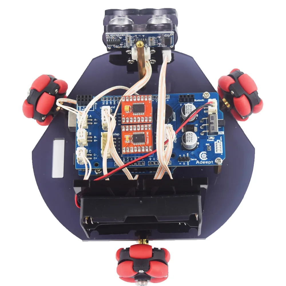 Adeept всенаправленные колеса умный автомобильный комплект для Arduino пульт