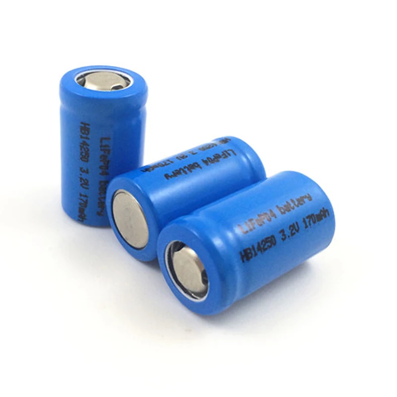 4 шт. Lifepo4 IFR 3 2 v 14250 перезаряжаемая литий ионная батарея 1/2AA размер 170MAH для камеры и