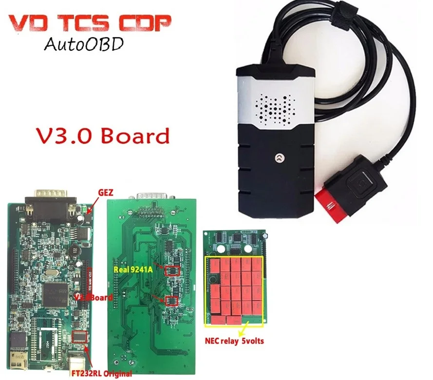 Круто! Новый vci VD TCS CDP Pro Plus cdp V3.0 печатной платы 2016 0 программного обеспечения для