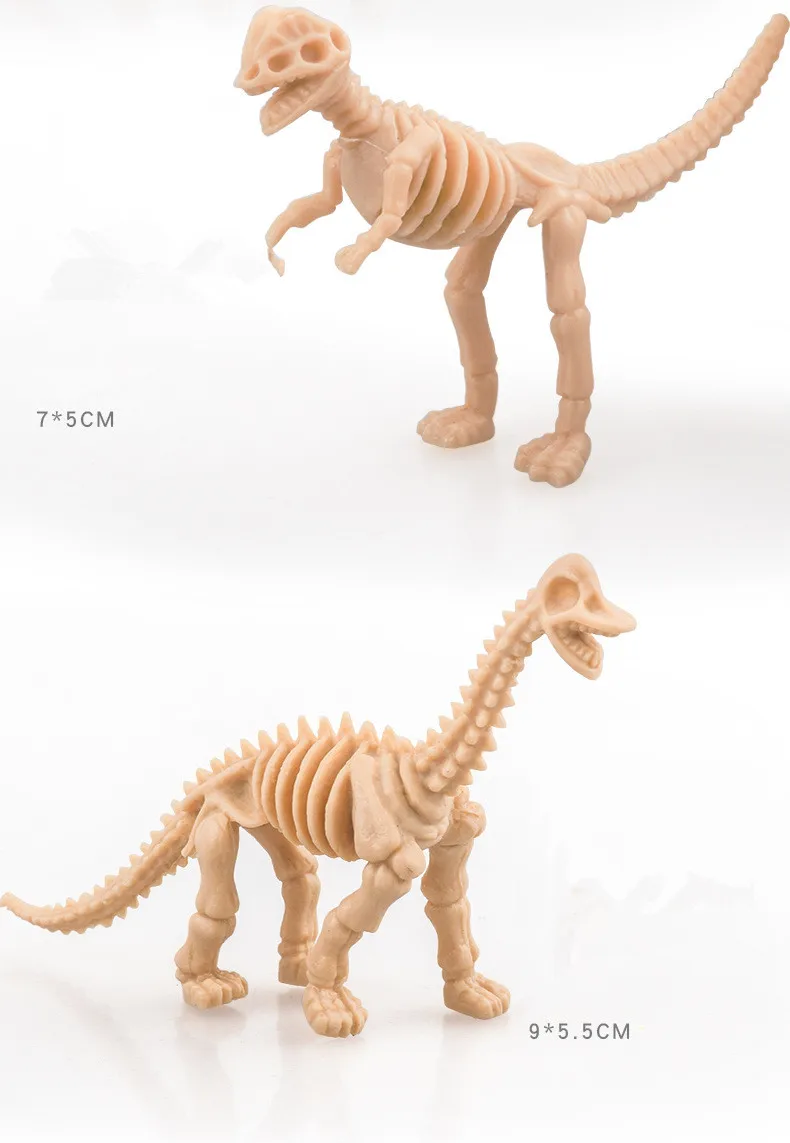 6 шт. Миниатюрные модели динозавров моделирование скелеты юрского периода