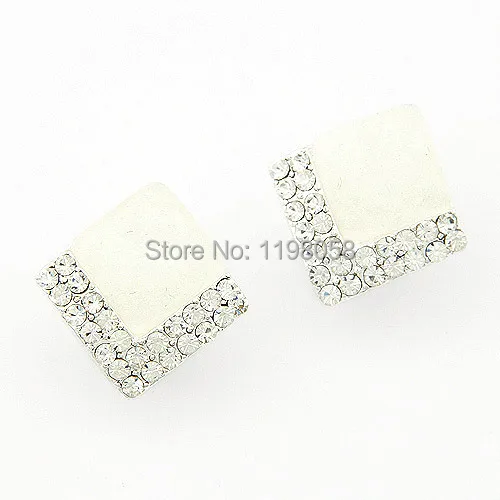 Free shipping support one pair order Hot korea diamante square big earrings lady | Украшения и аксессуары