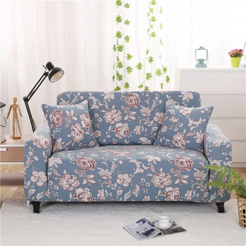 

Pastoral Floral Sofa Slipcovers Tight Wrap All-inclusive Slip-resistant Elastic Cubre Sofa Towel Corner Sofa Cover Couch Cover