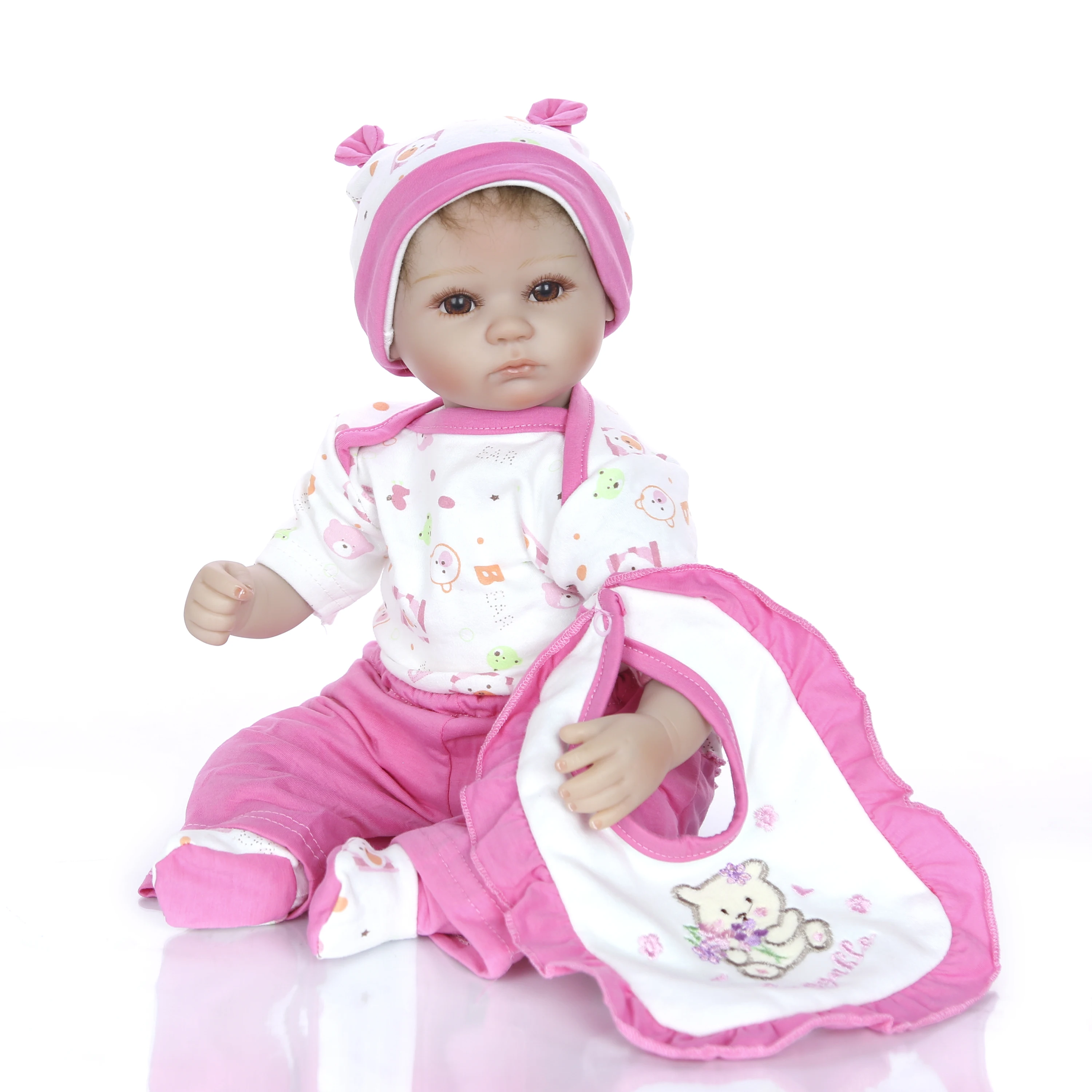 Оптовая Продажа 17 дюймов 42 см реалистичные близнецов Reborn Baby Doll ткани тела