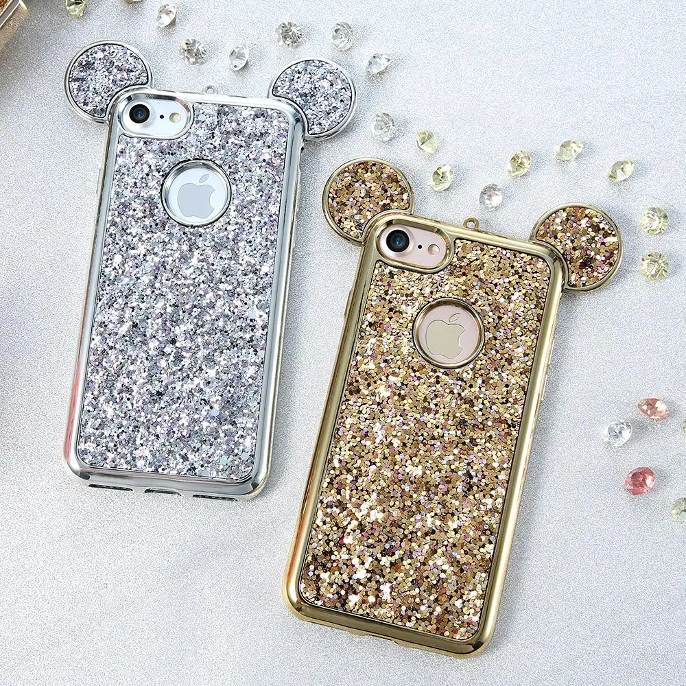 KISSCASE 3D Блестящий блестящий чехол для iPhone 5S 5 SE милый X 8 7 Plus 6 S Coque Funda |