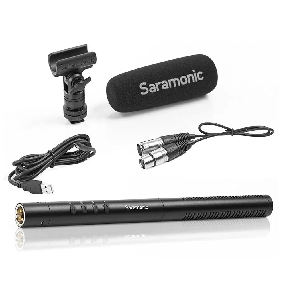 Saramonic SR-TM1/SR-TM7 супер-кардиоидный вещательный XLR дробовик конденсаторный микрофон камеры для Canon Nikon DSLR sony видеокамеры - Цвет: SR-TM1