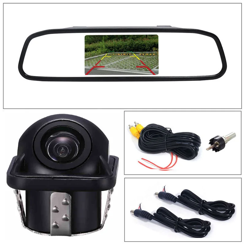 Автомобильные парковочные мониторы CCD HD, водонепроницаемые, 12LED, ночное видение, Автомобильная камера заднего вида с 4,3 дюймовым монитором заднего вида - Название цвета: Monitor k201