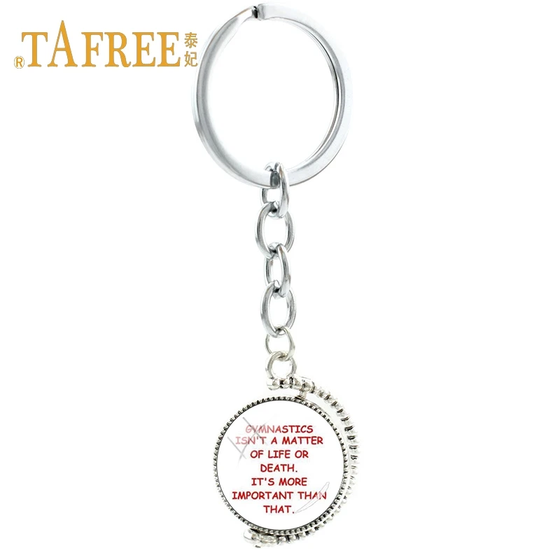 Двухсторонний подвесной брелок TAFREE для гимнастики соревнований с надписью Keep Calm