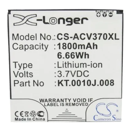Кэмерон китайско Батарея для ACER Liquid E2 Dou V370 (p/n JD-201212-JLQU-C11M-003 KT.0010J. 008) | Мобильные