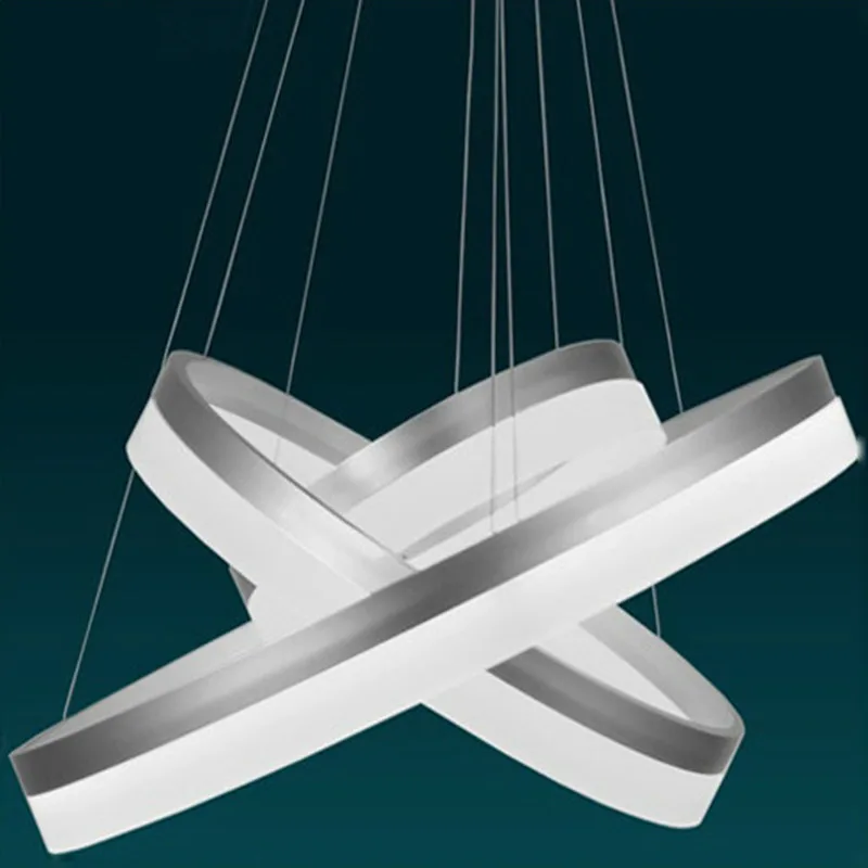 

Modern LED Ring Light Arcylic Circle LED Pendant Light Fixture lamp for dinning room Stainless Steel Fixture