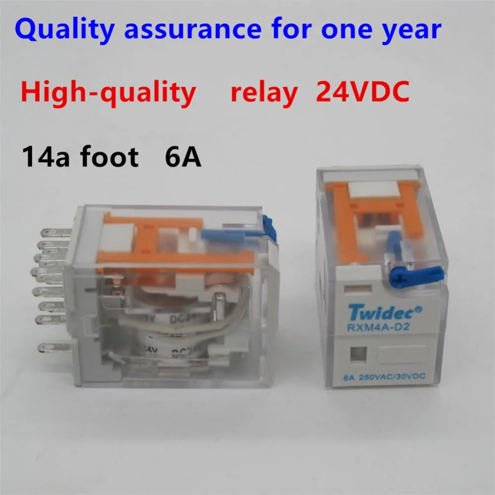 Высокое качество электромагнитное реле 24V DC катушка 4PDT питания MY4NJ HH54P-L 14 Pin w микро