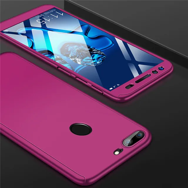 Purple Роскошные 360 противоударный чехол для телефона для huawei Honor 20 Pro 20i 10 10i 9 9i 8 P Smart плюс Y5 Y6 Y7 Prime Y9 с Стекло - Цвет: Purple