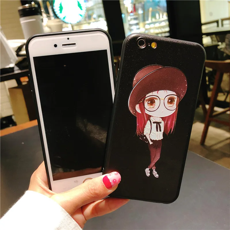 XCZJ Original Love Heart Girls boys phone case for 6 7 8 7Plus 8Plus Cartoon Soft Silicone back covers iPhone X XS XR MAX |