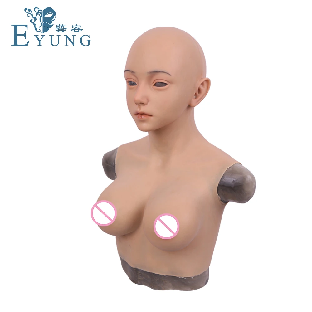 EYUNG Emily маска ручной работы мягкая силиконовая Реалистичная silicion женская маска с формы груди для трансвеститов Косплей и Драг королева