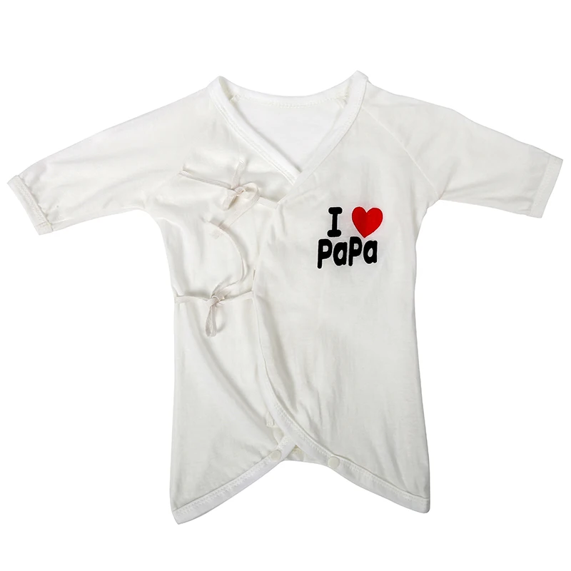 От 0 до 6 месяцев с принтом I love Mama/Papa хлопковый комбинезон для маленьких мальчиков