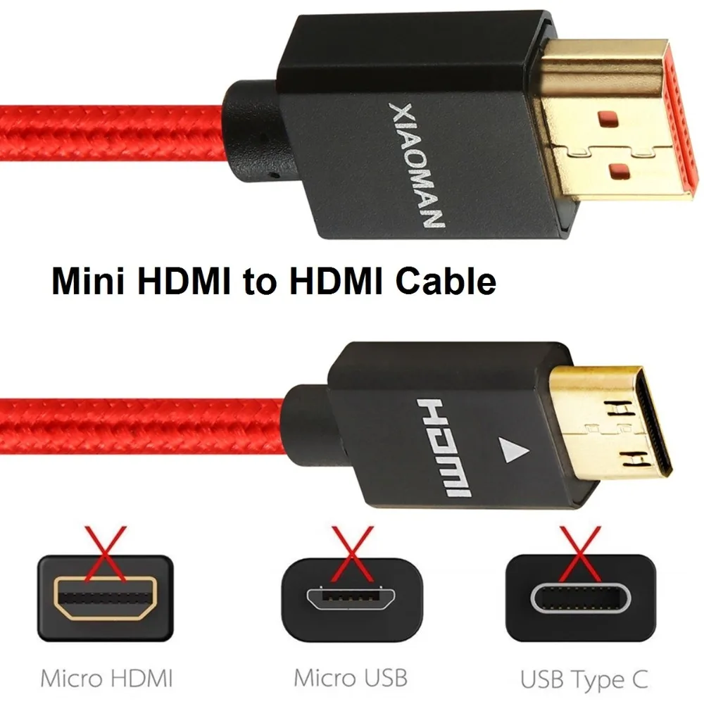 Мини HDMI к кабель высокоскоростной HDTV 4K 1080p Поддержка планшета видеокамера камера