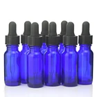 8 шт., 1  2 унций 15мл кобальт синее стекло е жидкие бутылки, с стеклянными капельницами всасывания, для эфирной ароматотерапии лабораторных химических веществ
