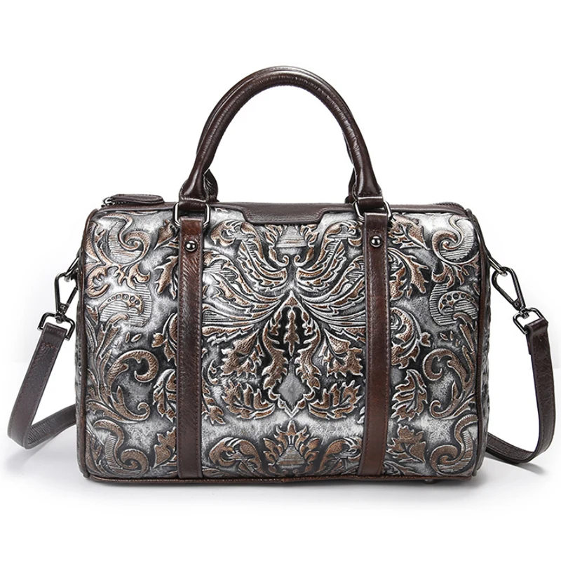 

Luxury Embossed Leather Handabg For Women 100% Genuine Leather Crossbody Shoulder Messenger Travel Bag Vintage Ladies Tote Bags
